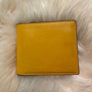 Coach Yellow Men’s Bifold 3 in 1 Wallet